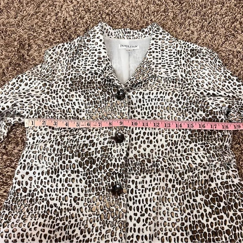 Pendleton Linen Blend Animal Print Jacket - Picture 4 of 6